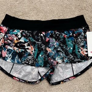 NWT Lululemon Speed Up LR Shorts 2.5" Lined CCMI/BLK Color Crush Multi Size 10